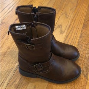 Little Girls Carter’s Brown Faux Leather Boots